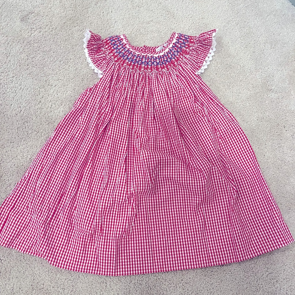 Petit Amie Smocked Red Dress